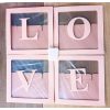 Коробки для куль набір - 4шт «LOVE» 30 х 30 х 30см Рожевий Unison 10134 pink Коробки для куль набір - 4шт “LOVE“ 30 х 30 х 30см Рожевий Unison 10134 pink