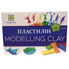 Пластилін для ліплення “Класика“ 8 кольорів для дітей ПЛ-010-МВ Пластилін для ліплення “Класика“ 8 кольорів для дітей ПЛ-010-МВ