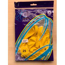 Шарики воздушные Balloons 10“ (26 см) пастель желтые 25шт/уп 1025-806