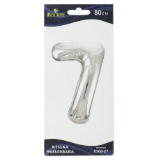 Цифра фольгована Pelican, “7“ срібло 80см 830827
