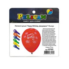 Шарики латексные 12“ (30см) “Happy Birthday, фейерверки“ 10шт Pelican 827025 Шарики латексные 12“ (30см) “Happy Birthday, фейерверки“ 10шт Pelican 827025