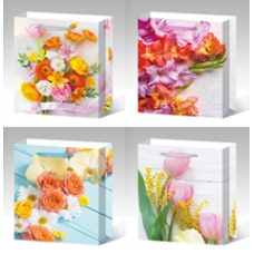 Пакет подарунковий “Квіти“, 4 дизайни, 210 г, 31x40x12см, DV-2109 L