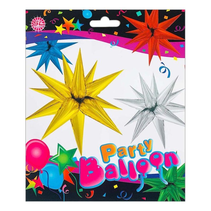 Шарик фольгированный Pelican 40 “ЗВЕЗДА-колючка, золото 834321 Шарик фольгированный Pelican 40 “ЗВЕЗДА-колючка, золото 834321