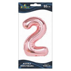 Цифра фольгированная Pelican, “2“ золотое розовое 80см 830832 Цифра фольгированная Pelican, “2“ золотое розовое 80см 830832