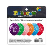 Кульки 12“ (30см) “З Днем народження єдиноріжка“ 10шт Pelican 828459