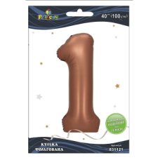Шарик фольгированный цифра “1“ коричневая 40“(100см) Pelican Коричневый Pelican (831121) Шарик фольгированный цифра “1“ коричневая 40“(100см) Pelican Коричневый Pelican (831121)
