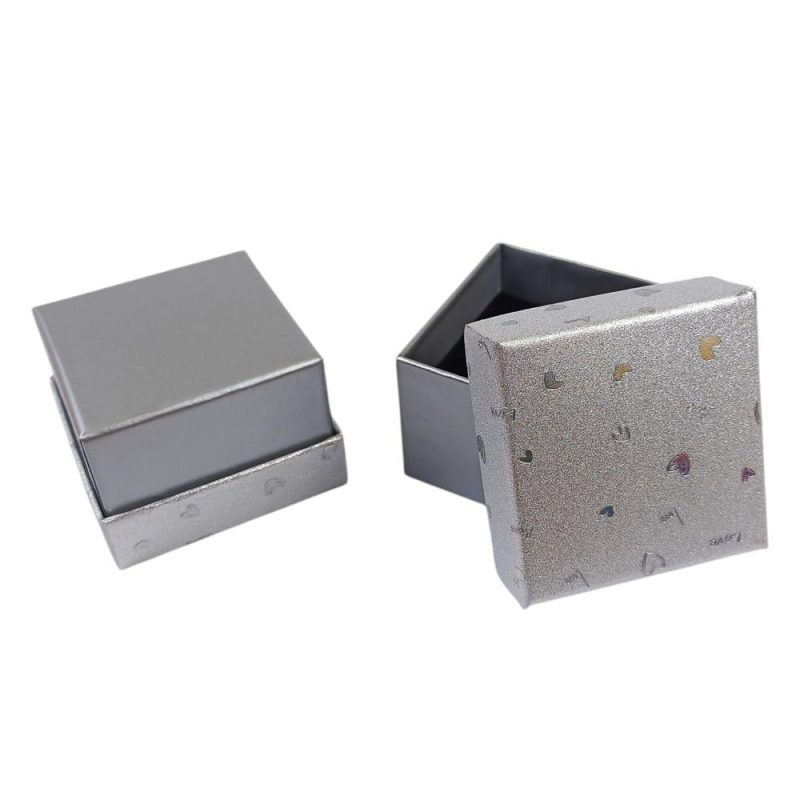 Подарункова коробка ювелірна 5 х 5 3,5см срібло J00321 silver