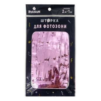 Фотозона 2м х 1м, «Глянцевая фольга» розовая Розовый Pelican 872106 Фотозона 2м х 1м, “Глянцевая фольга“ розовая Розовый Pelican 872106