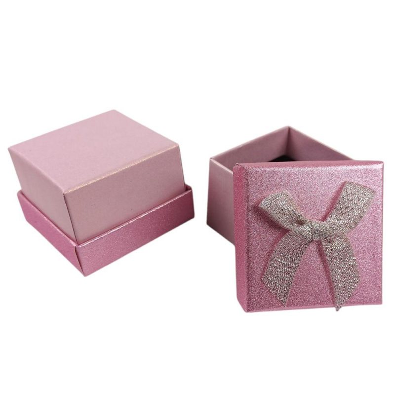 Подарункова коробка ювелірна 5 х 5 3,5см рожева J00319 pink