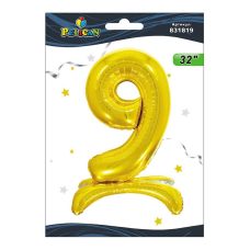 Цифра на подставке Pelican, “9“ золото 80см 831819 Цифра на подставке Pelican, “9“ золото 80см 831819
