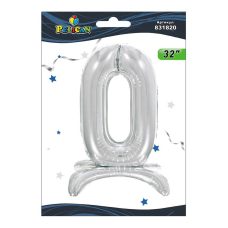 Цифра на подставке Pelican “0“ серебро 80см Цифра на подставке Pelican “0“ серебро 80см