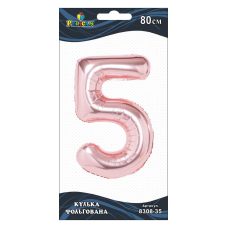 Цифра фольгированная Pelican, “5“ золотое розовое 80см 830835 Цифра фольгированная Pelican, “5“ золотое розовое 80см 830835
