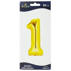 Цифра фольгированная Pelican, “1“ золото 80см 830811 Цифра фольгированная Pelican, “1“ золото 80см 830811