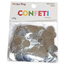 Конфетті кружечки 15мм, ±20гр срібло 918-1 silver