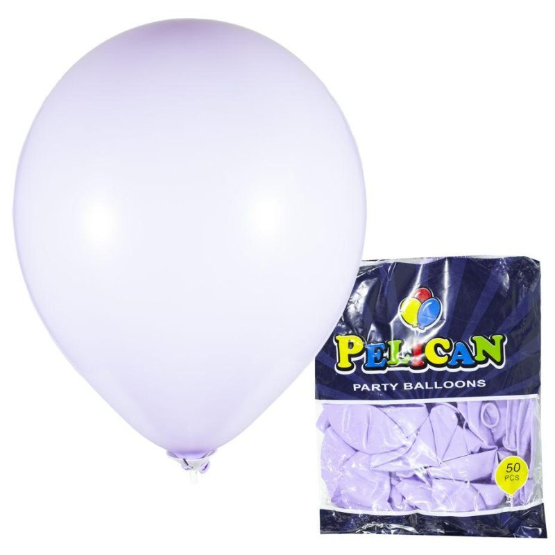 Шарики воздушные Pelican 12“ (30 см) макарун фиолетовый 50 шт/уп 1250-937