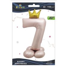 Шарик фольгированный цифра с короной на подставке “7“ розовая Blush 40“(100см) Pelican Розовый Pelican Шарик фольгированный цифра с короной на подставке “7“ розовая Blush 40“(100см) Pelican Розовый Pelican
