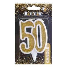Свічка ювілейна “50“ ЗОЛОТО“ 7 см, TM Pelican 867150 Свічка ювілейна “50“ ЗОЛОТО“ 7 см, TM Pelican 867150