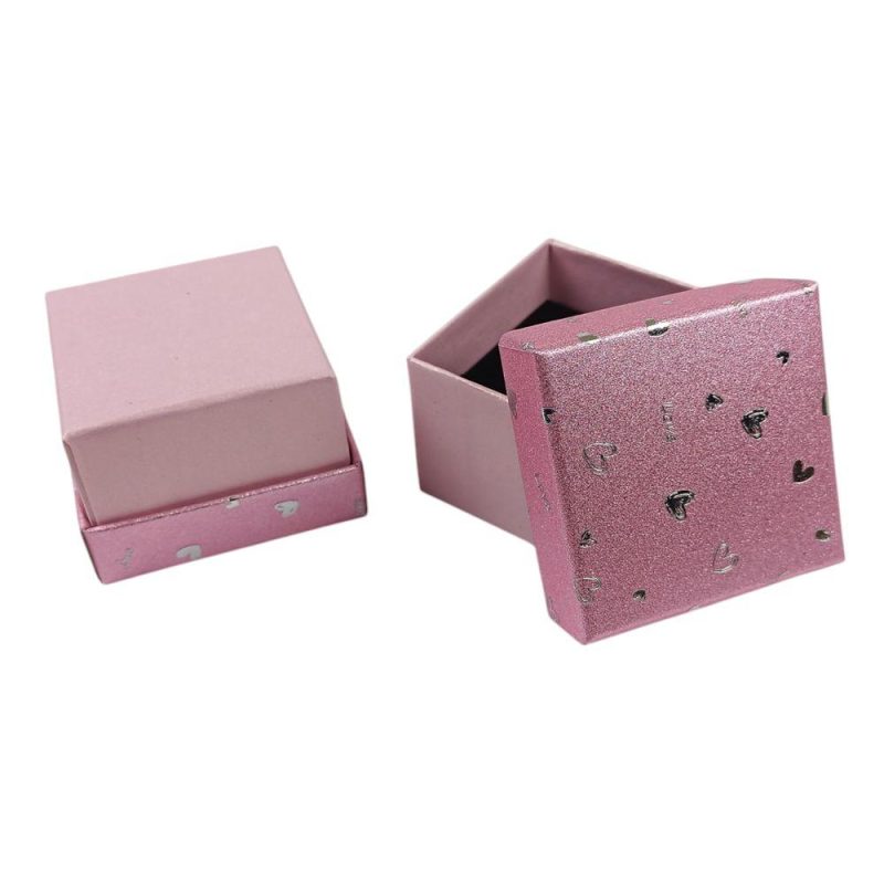 Подарункова коробка ювелірна 5 х 5 3,5см рожева J00321 pink