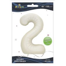 Шарик фольгированный цифра “2“ молочный 40“(100см) Pelican Бежевый Pelican (831102) Шарик фольгированный цифра “2“ молочный 40“(100см) Pelican Бежевый Pelican (831102)