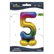 Шарик фольгированный на подставке цифра “5“ градиент 40“(100см) Pelican 831665 Шарик фольгированный на подставке цифра “5“ градиент 40“(100см) Pelican 831665