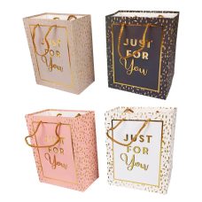 Пакет подарунковий Just for you — 4дизайну210g, 26 x 32 x 12 см (12 шт/пач) (HS-5162L/581-101L) Пакет подарунковий Just for you — 4дизайну210g, 26 x 32 x 12 см (12 шт/пач) (HS-5162L/581-101L)