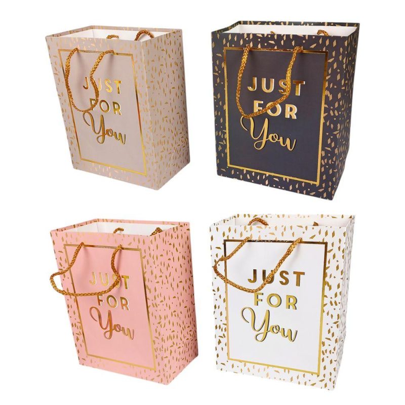 Пакет подарунковий Just for you — 4дизайну210g, 26 x 32 x 12 см (12 шт/пач) (HS-5162L/581-101L) Пакет подарунковий Just for you — 4дизайну210g, 26 x 32 x 12 см (12 шт/пач) (HS-5162L/581-101L)