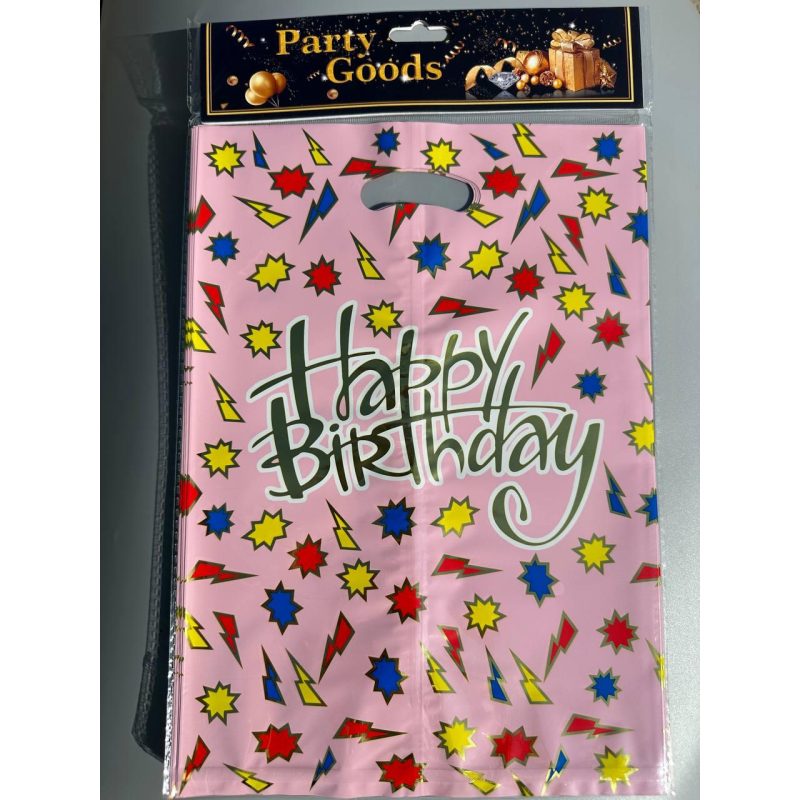 Пакеты подарочные HAPPY BIRTHDAY 10шт - 21 х 30см Розовый Unison 10106 Пакеты подарочные HAPPY BIRTHDAY 10шт - 21 х 30см Розовый Unison 10106