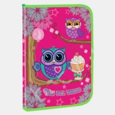 Папка А4 пластикова на змійці з глітером Kidis “Cute little owl“ 7161 Папка А4 пластикова на змійці з глітером Kidis “Cute little owl“ 7161