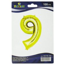 Цифра фольгована Pelican, “9“ золото 100см 831019