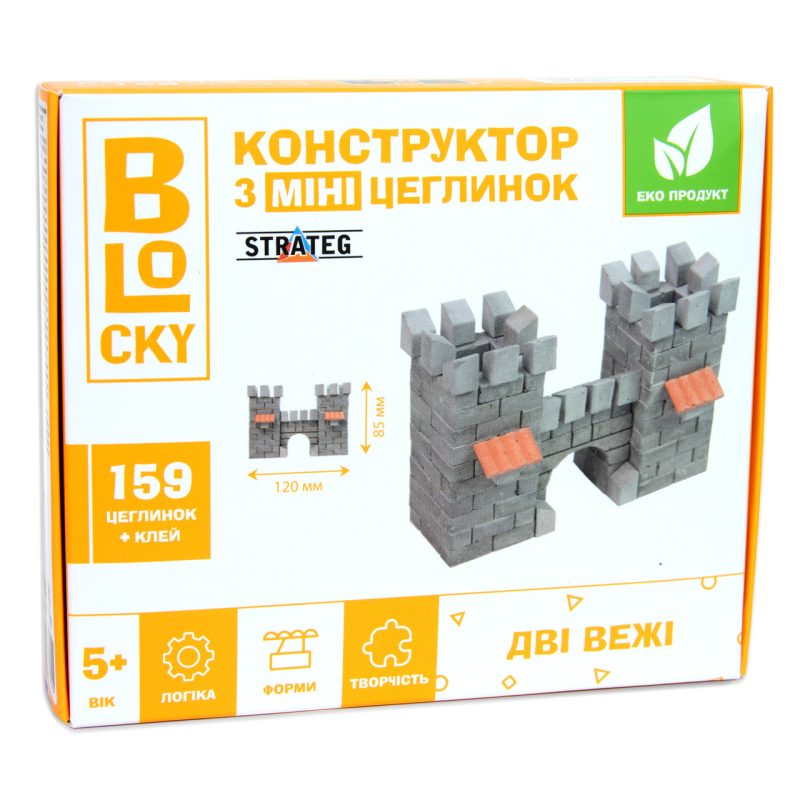 Конструктор з міні-цеглинок BLOCKY Дві вежі Strateg 31021 Будівельний набір для творчості