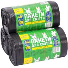 Пакет для сміття 54*60 60л 100 штук Super Choice (з вушками)