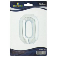 Цифра фольгированная Pelican, “0“ серебр 100см 831020 Цифра фольгированная Pelican, “0“ серебр 100см 831020