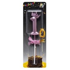 Свічка-цифра “1“ з короною 5,5см РОЖЕВА JY-1064 Свічка-цифра “1“ з короною 5,5см РОЖЕВА JY-1064