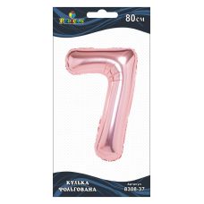 Цифра фольгована Pelican, “7“ рожеве золото 80см 830837
