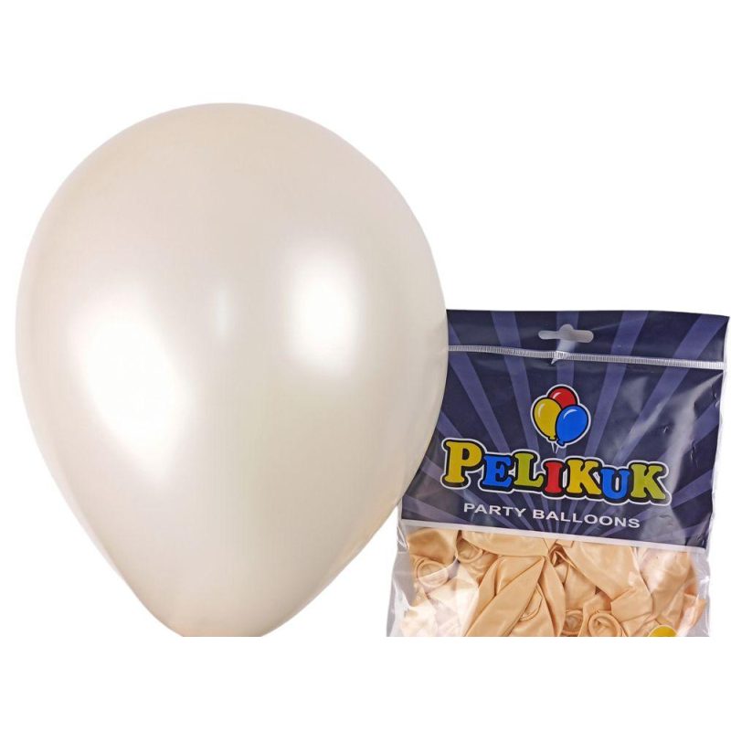 Кульки круглі Pelikuk 13“ (33 см) перламутр персиковий 50шт/уп 1350C-220