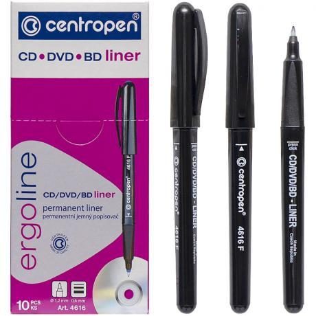 Маркер «Centropen» CD-Liner черный (0,6 мм) Маркер “Centropen“ CD-Liner черный (0,6 мм)