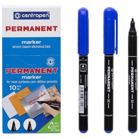 Перманентний маркер «Centropen» синій (1 мм) тонкий центропен на спиртовій основі Перманентний маркер “Centropen“ синій (1 мм) тонкий центропен на спиртовій основі