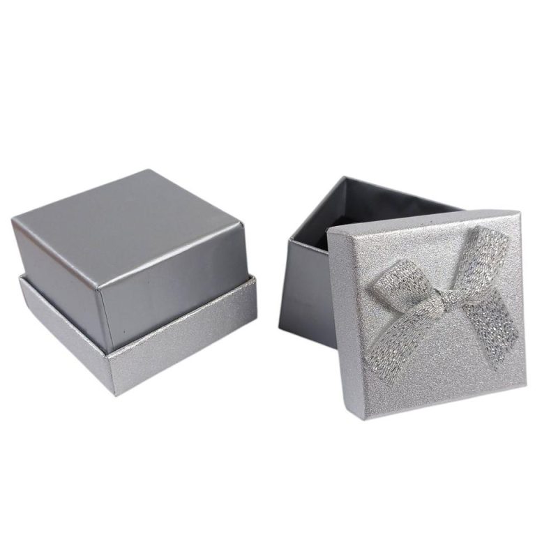 Подарункова коробка ювелірна 5 х 5 3,5см срібло J00319 silver