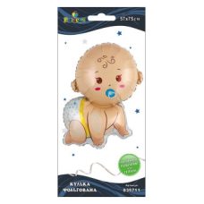 Кулька фольгована Pelican, малюк хлопчик з пустушкою, 75см, 835711 Кулька фольгована Pelican, малюк хлопчик з пустушкою, 75см, 835711