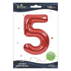 Цифра фольгированная Pelican, “5“ красная 100см 831045 Цифра фольгированная Pelican, “5“ красная 100см 831045