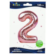Цифра фольгированная Pelican, “2“ розовое золото 100см 831032 Цифра фольгированная Pelican, “2“ розовое золото 100см 831032