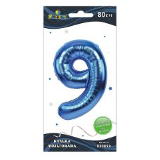 Цифра фольгована Pelican, “9“ Синя 80см 830859 Цифра фольгована Pelican, “9“ Синя 80см 830859