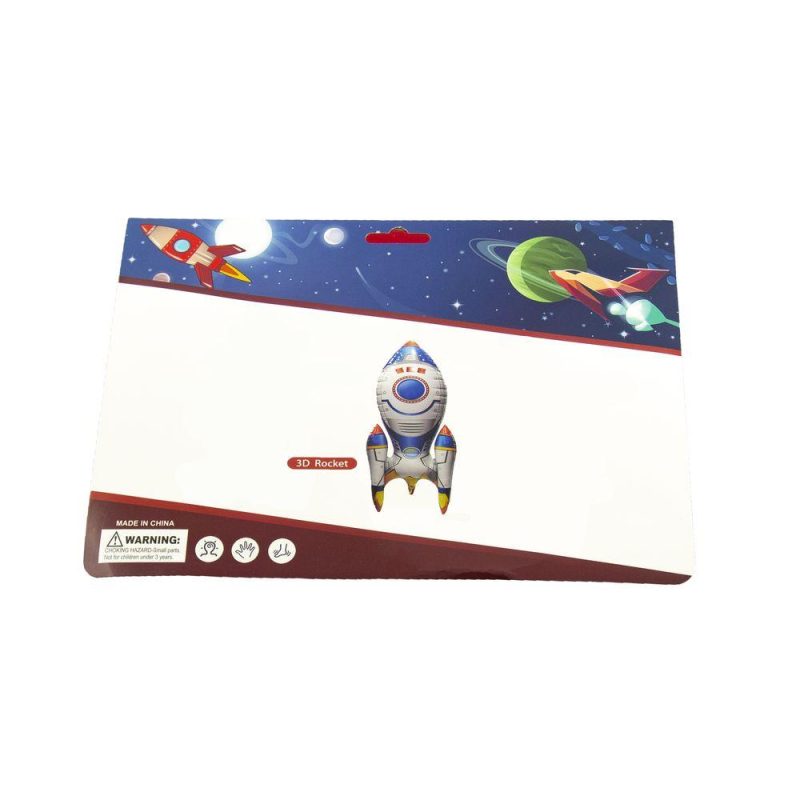 Кулька фольгована 3D фігурна Ракета 127*50см YY-F0975 Кулька фольгована 3D фігурна Ракета 127*50см YY-F0975