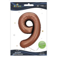 Шарик фольгированный цифра “9“ коричневая 40“(100см) Pelican Коричневый Pelican (831129) Шарик фольгированный цифра “9“ коричневая 40“(100см) Pelican Коричневый Pelican (831129)