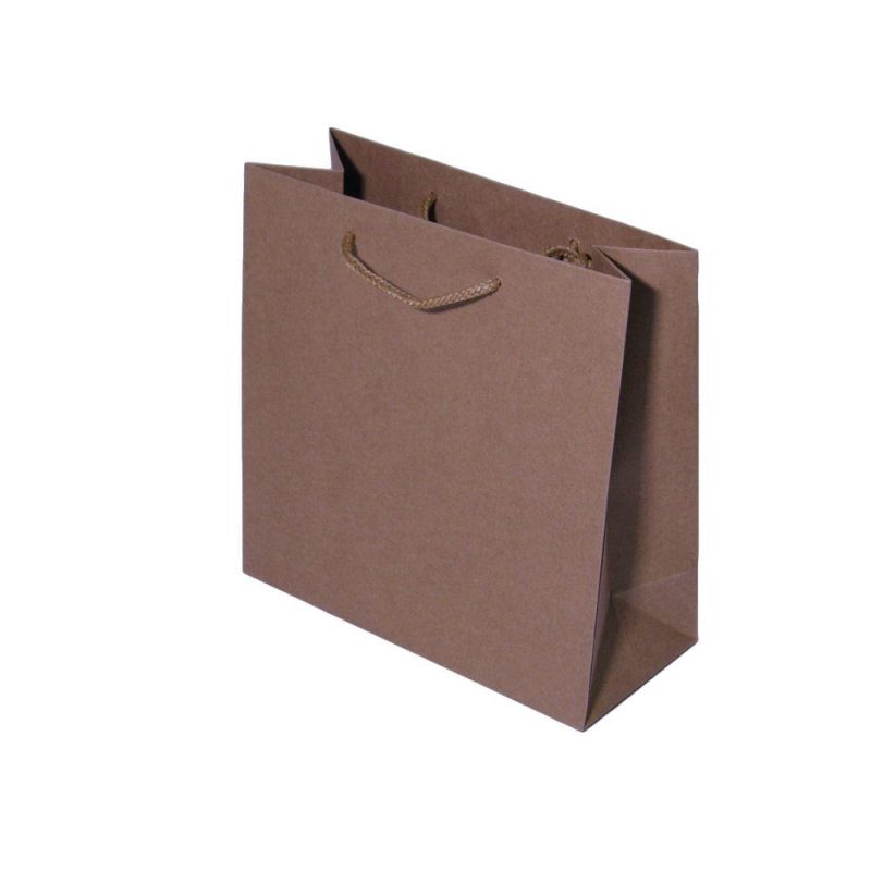 Подарунковий пакет 24*24*10см Коричневий PVC242410
