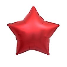 Кулька фольгована PELICAN зірка 10“ (25 см) сатин Червоний (5 шт ) 832737
