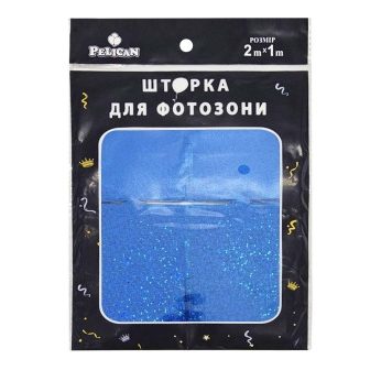Фотозона 2 м х 1 м, «Квадрат голограма» синя Синій Pelican 872236 Фотозона 2 м х 1 м, “Квадрат голограма“ синя Синій Pelican 872236