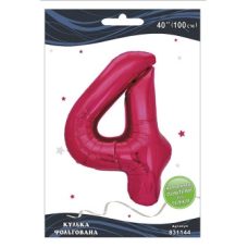 Шарик фольгированный цифра “4“ фуксия 40“(100см) Pelican Розовый Pelican (831144) Шарик фольгированный цифра “4“ фуксия 40“(100см) Pelican Розовый Pelican (831144)