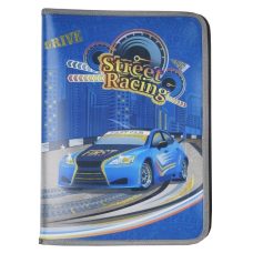 Папка А4 пластикова на змійці з глітером з сірим кантом Kidis “STREET RACING“ 7472 Папка А4 пластикова на змійці з глітером з сірим кантом Kidis “STREET RACING“ 7472