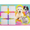 Плакат расписание уроков В3 (35х50 см) ламинация для девочек